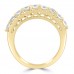 1.20 ct Round Cut Diamond Wedding Band Ring in Prong Setting In Yellow Gold
